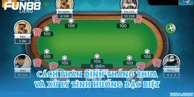 Cách phân định thắng thua và xử lý tình huống đặc biệt